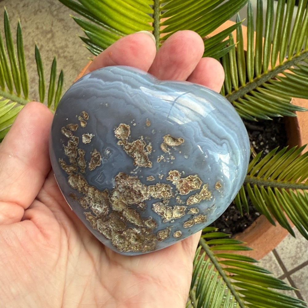 Agate crystal druzy heart - Picture 3 of 6
